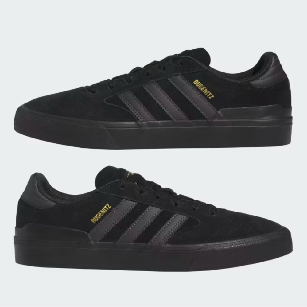 Adidas Womens's Black Suede Busenitz Skate Sneakers